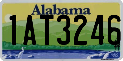 AL license plate 1AT3246