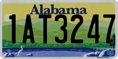 AL license plate 1AT3247