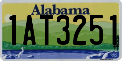 AL license plate 1AT3251