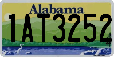 AL license plate 1AT3252
