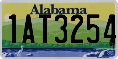 AL license plate 1AT3254