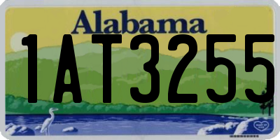 AL license plate 1AT3255