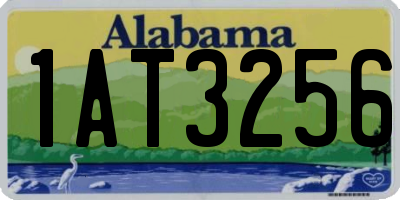 AL license plate 1AT3256