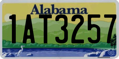 AL license plate 1AT3257