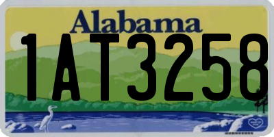 AL license plate 1AT3258