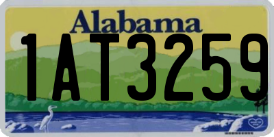 AL license plate 1AT3259