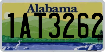 AL license plate 1AT3262