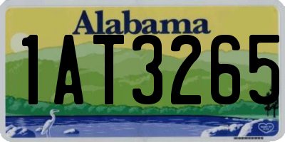AL license plate 1AT3265