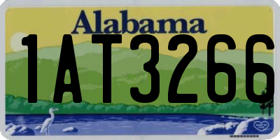AL license plate 1AT3266