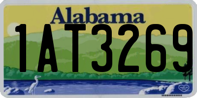 AL license plate 1AT3269