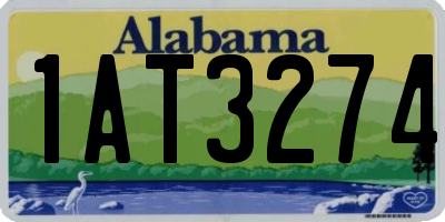 AL license plate 1AT3274