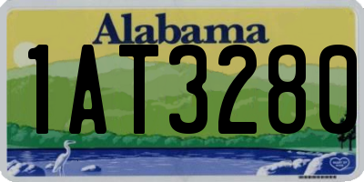 AL license plate 1AT3280