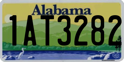 AL license plate 1AT3282
