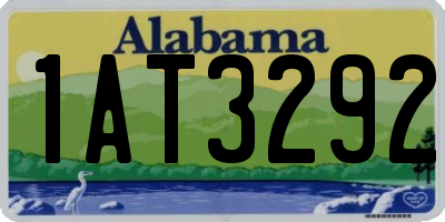AL license plate 1AT3292