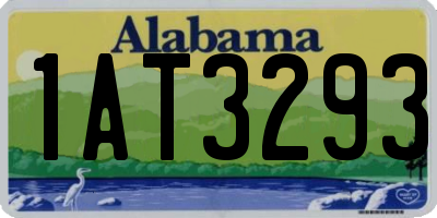 AL license plate 1AT3293