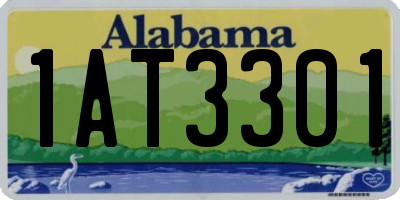 AL license plate 1AT3301