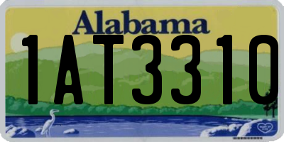 AL license plate 1AT3310