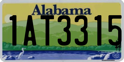 AL license plate 1AT3315