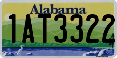 AL license plate 1AT3322