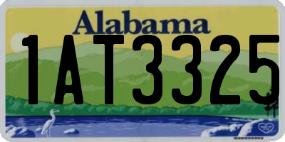 AL license plate 1AT3325