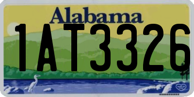AL license plate 1AT3326