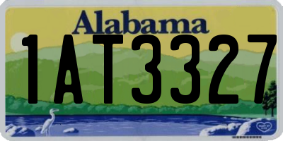 AL license plate 1AT3327