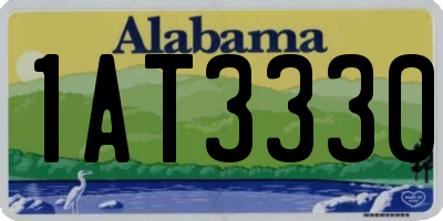 AL license plate 1AT3330