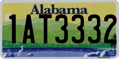 AL license plate 1AT3332