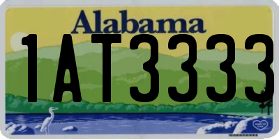 AL license plate 1AT3333