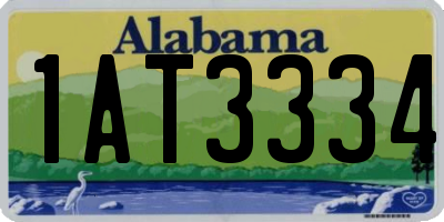AL license plate 1AT3334