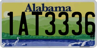 AL license plate 1AT3336