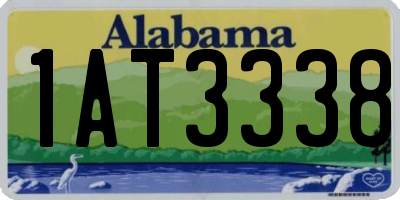 AL license plate 1AT3338