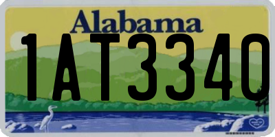 AL license plate 1AT3340