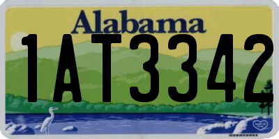 AL license plate 1AT3342