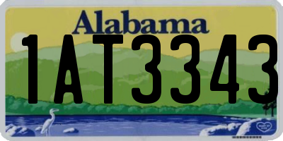 AL license plate 1AT3343