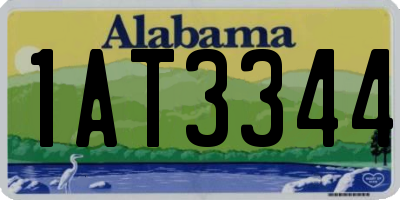 AL license plate 1AT3344