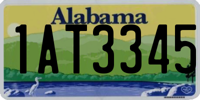 AL license plate 1AT3345