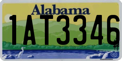 AL license plate 1AT3346