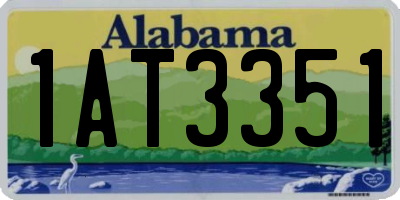 AL license plate 1AT3351