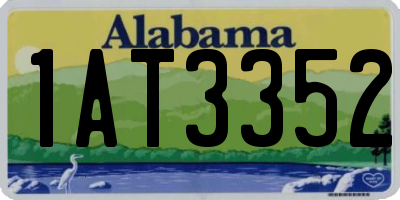AL license plate 1AT3352