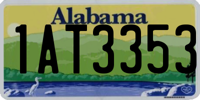 AL license plate 1AT3353