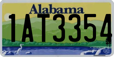 AL license plate 1AT3354