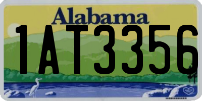 AL license plate 1AT3356