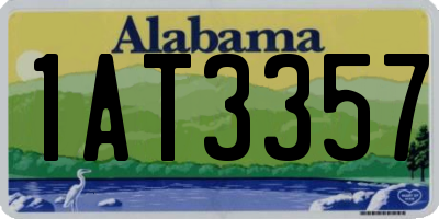AL license plate 1AT3357