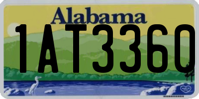 AL license plate 1AT3360