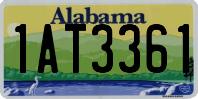 AL license plate 1AT3361