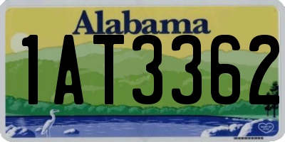 AL license plate 1AT3362