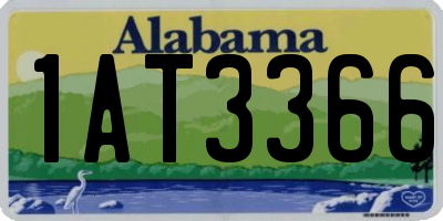 AL license plate 1AT3366
