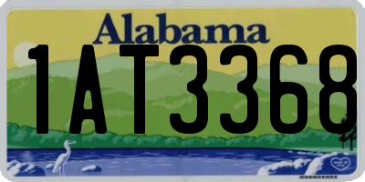 AL license plate 1AT3368