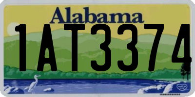 AL license plate 1AT3374